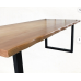 Rustic Industrial Solid Wood Dining Table / Desk / Work Table - Chunky Timber / Steel Legs (Square Legs) - 1.5m (150cm) / 1.8m (180cm) / 2m(200cm) c/w Black Square Box Legs x 2 4-8 Persons - WAVEY LIVE EDGE